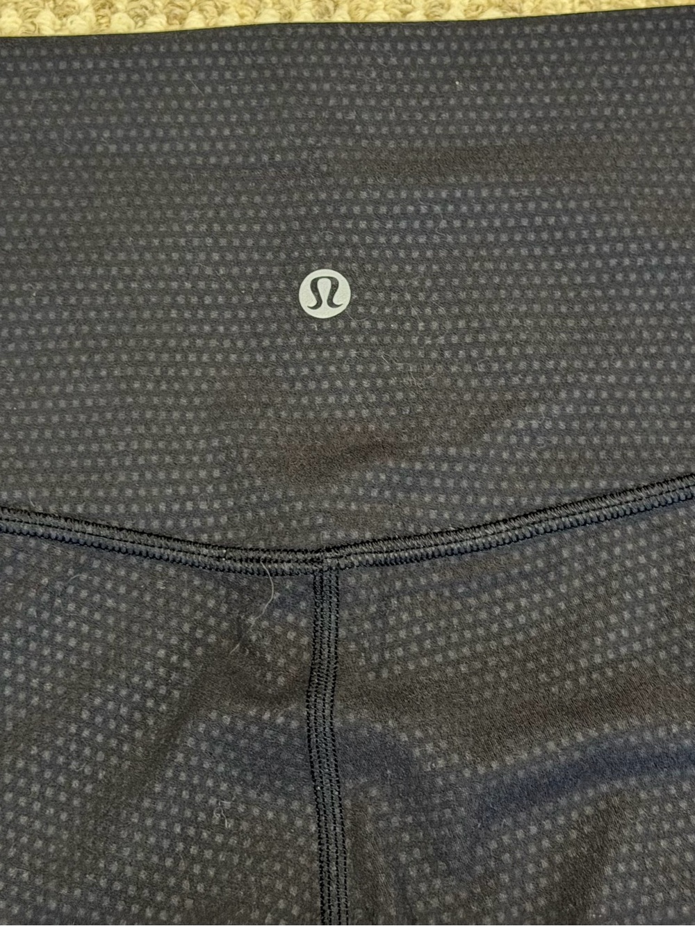 Lululemon Athletic Cropped 3/4 Dot Yoga Leggings Women’s Size 8 Black